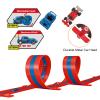 Bunu1492 Flexible 16.4Ft Race Track for Kids, 3-Lane Bendable Racetrack Set with Suction Cups,Compatible with Hot Wheels/Matchbox 1/64th Cars,Portable Track Toy Gift for Boys Girls Ages 3+(Blue & Red) view 3