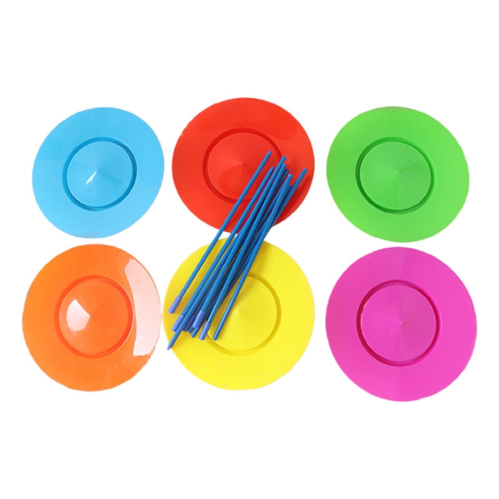 6X Juggling Set Interactive Turntable Juggling Plate Rotating Plates with Sticks