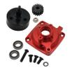 FLMLF CNC Sealed Clutch Bell Mount with Hex Cup and Gear 17T for 1/5 HPI ROFUN BAHA KM ROVAN Baja 5B 5T 5SC Rc Car Parts (Red) view 1