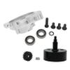 FLMLF CNC Sealed Clutch Bell Mount with Hex Cup and Gear 17T for 1/5 HPI ROFUN BAHA KM ROVAN Baja 5B 5T 5SC Rc Car Parts (Silver) view 2