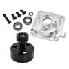 FLMLF CNC Sealed Clutch Bell Mount with Hex Cup and Gear 17T for 1/5 HPI ROFUN BAHA KM ROVAN Baja 5B 5T 5SC Rc Car Parts (Silver) view 4