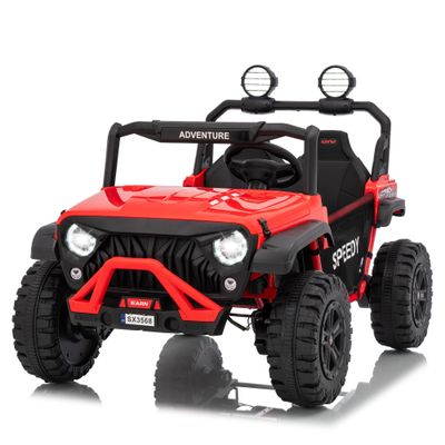 24V Kids Electric Ride On Car with 4 x 45W Powerful Motors, Parent Remote Control & Manual Driving, Safety Speed 3-5 MPH, MP3 Player, Smooth Start, for Ages 3-8, Red