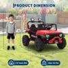 24V Kids Electric Ride On Car with 4 x 45W Powerful Motors, Parent Remote Control & Manual Driving, Safety Speed 3-5 MPH, MP3 Player, Smooth Start, for Ages 3-8, Red view 2