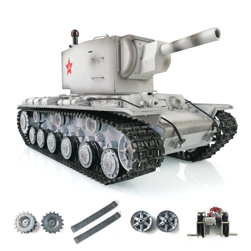 TOUCAN RC HOBBY 1/16 Henglong 7.0 Upgraded Soviet KV-2 RTR RC Tank Gigant 3949 360 Turret for Age 14+