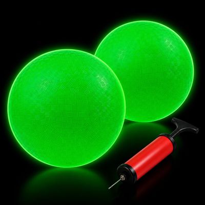Hiboom 1 Pcs Glow in The Dark Kickballs Dodgeballs, 8.5"/10"/6", 8.5 Inch
