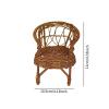 1/12 Dollhouse Rattan Chair Miniature Model Simulated Toy for Scene Decor view 2