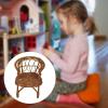 1/12 Dollhouse Rattan Chair Miniature Model Simulated Toy for Scene Decor view 4