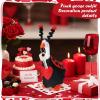 AmazingSpark 1 Set Valentine's Day Mini Desk Goose Outfit 7 Inch Magnetic Goose Statue Key Holder Romantic Valentine Clothes for Magnetic Duck Statue Table Desk Key Holder Decor(Red and Black,Ladybug) view 4
