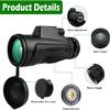 12X50 HD Portable Telescope with Smartphone Adapter & Tripod - Waterproof Telescope for Wildlife and Bird Watching view 2
