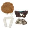 3.9 inches (10 cm) Plush Toy, Fluffy Latte Color Coding Set, Brown, Sewing Clothes, Kigurumi, Accessories, Kpopdoll Costume view 1