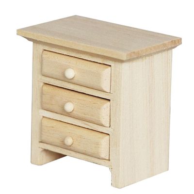 1:12 Dollhouse Bedroom Furniture Miniature Wood Bedside