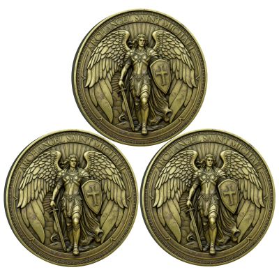 Saint Michael The Archangel Protection Coin - Guardian Angel Coin Archangel Michael Prayer Challenge Coin Christian Religious Collectible Token with Clear Protective Case