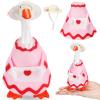AmazingSpark 1 Set Valentine's Day Mini Desk Goose 7 Inch Magnetic Goose Statue Key Holder Red Romantic Valentine Clothes for Magnetic Duck Statue Table Desk Key Holder Decor (Pink,Envelope) view 1