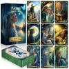 BWTY Best wishes to you Fairy Tarot Cards for Beginners Beautiful Tarot Deck Unique with Green Gold Foil Ddge Original Pretty Cards 78 PCS Standard Size view 1