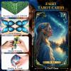 BWTY Best wishes to you Fairy Tarot Cards for Beginners Beautiful Tarot Deck Unique with Green Gold Foil Ddge Original Pretty Cards 78 PCS Standard Size view 3