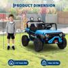 24V Kids Electric Ride On Car with 4 x 45W Powerful Motors, Parent Remote Control & Manual Driving, Safety Speed 3-5 MPH, MP3 Player, Smooth Start, for Ages 3-8, Blue view 2