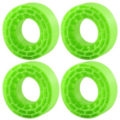 MORFUM Super Soft Silicone Rubber Inserts fit for 68-72mm*24-27mm 1.3" Tires, RC Tire Inserts for TRX4M SCX24 1/18 1/24 Crawler Tire, Replacement of Sponge Foams 4pcs (Fluorescent Green)