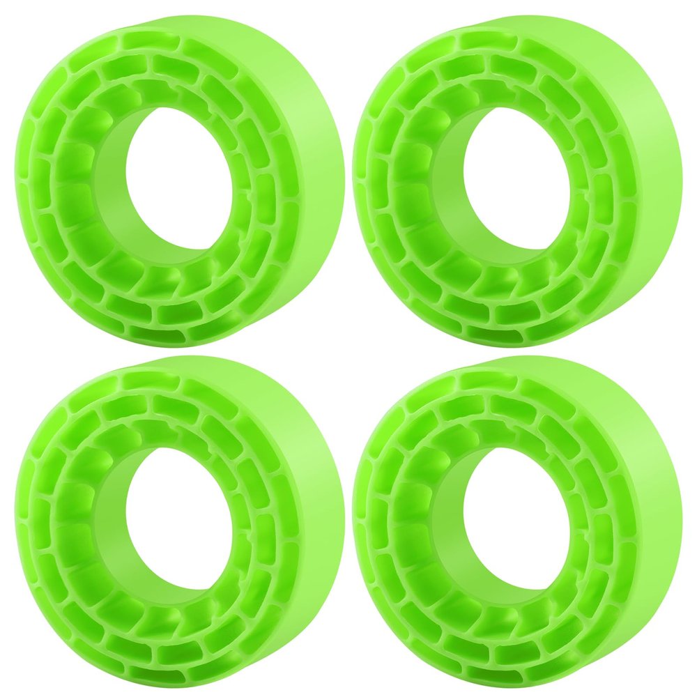 MORFUM Super Soft Silicone Rubber Inserts fit for 68-72mm*24-27mm 1.3" Tires, RC Tire Inserts for TRX4M SCX24 1/18 1/24 Crawler Tire, Replacement of Sponge Foams 4pcs (Fluorescent Green)