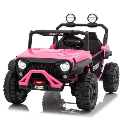 24V Kids Electric Ride On Car with 4 x 45W Powerful Motors, Parent Remote Control & Manual Driving, Safety Speed 3-5 MPH, MP3 Player, Smooth Start, for Ages 3-8, Pink
