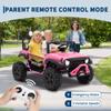 24V Kids Electric Ride On Car with 4 x 45W Powerful Motors, Parent Remote Control & Manual Driving, Safety Speed 3-5 MPH, MP3 Player, Smooth Start, for Ages 3-8, Pink view 4