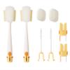 5 in 1 Bottle Cleaning Brush Set, 5 in 1 Cup Brush, 5 in 1 Water Bottle Brushes for Cleaning, Bottle Cleaning Kit, Multifunctional Portable Bottle Brush Kit for Water Bottles (2pcs Yellow) view 1