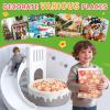 GOGOSO Pastel Baby Play Balls for Toddler Ball Pit Playpen Tent Birthday Party Plastic Toys,100 pcs, Orange Beige Gold view 3