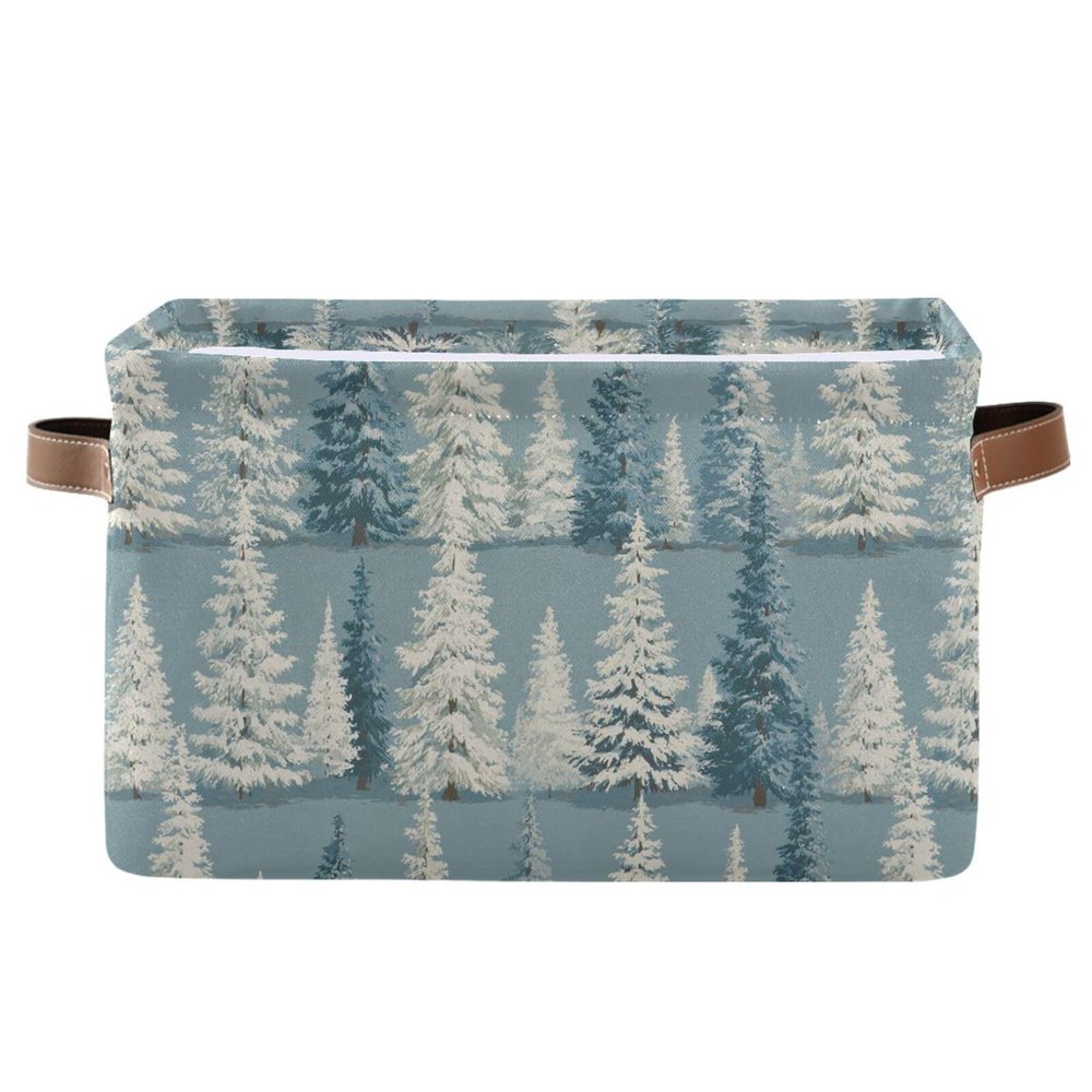 Aslsiy Storage Basket Retro Christmas Tree (2) Nursery Bins Baby Canvas Box Clothes Shelf Basket Laundry Hampers 1 Pcs