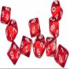 10 Pcs D10 Polyhedral Dice - Precision 10-Sided High-Clarity Dice for Tabletop Games and Role-Playing Adventures (Red) view 1