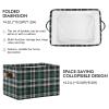 Aslsiy Storage Basket Check Plaid Dark Green Black White Xmas (2) Nursery Bins Baby Canvas Box Clothes Shelf Basket Laundry Hampers 2 Pcs view 2