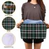 Aslsiy Storage Basket Check Plaid Dark Green Black White Xmas (2) Nursery Bins Baby Canvas Box Clothes Shelf Basket Laundry Hampers 2 Pcs view 3