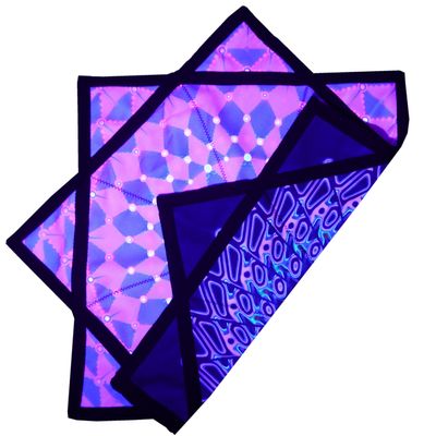 Flow Star UV-Reactive Juggling&Skill Toy Beginners Easy to Rotate Spinning Cloth Dapo Star (R07-style3) Black&Purple