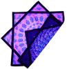 Flow Star UV-Reactive Juggling&Skill Toy Beginners Easy to Rotate Spinning Cloth Dapo Star (R07-style3) Black&Purple view 1