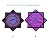 Flow Star UV-Reactive Juggling&Skill Toy Beginners Easy to Rotate Spinning Cloth Dapo Star (R07-style3) Black&Purple view 3