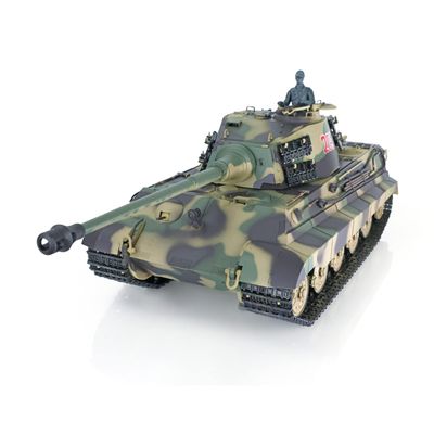 TOUCAN RC HOBBY 1/16 Henglong Scale 7.0 Plastic German King Tiger RTR RC Tank 3888A 360 Turret for Age 18+