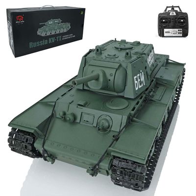 TOUCAN RC HOBBY 1/16 2.4G Henglong Scale 7.0 Plastic Soviet KV-1 RTR RC Tank 3878 360 Turret for Age 14+