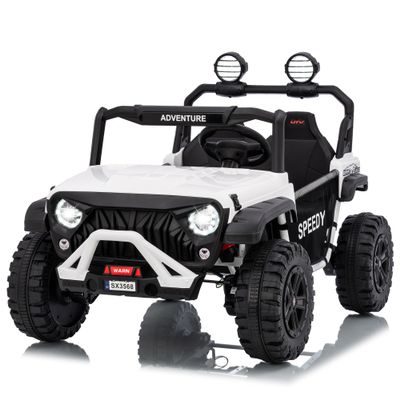 24V Kids Electric Ride On Car with 4 x 45W Powerful Motors, Parent Remote Control & Manual Driving, Safety Speed 3-5 MPH, MP3 Player, Smooth Start, for Ages 3-8, White