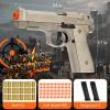 Automatic Shell Ejecting Toy Gun with 100 Soft Bullets,24 Shells & 2 Magazines,Realistic Toy Gun Pistol,Christmas Birthday Gifts for Kids Adults Boys Age 8+(Khaki) view 2