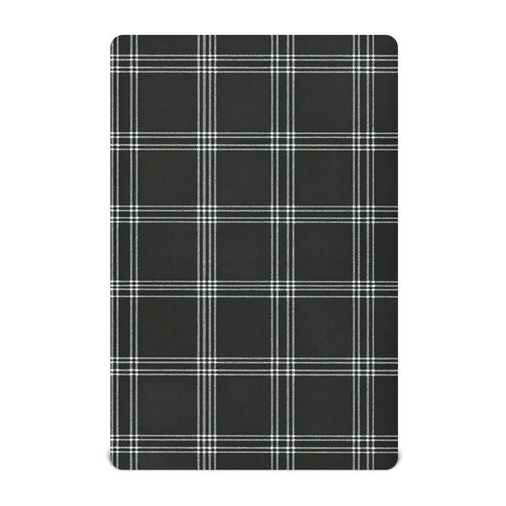 Crib Sheets for Boys Girl Black Tartan Plaid (2) Breathable Mini Crib Mattress Sheets Fitted, Toddler Fitted Playard Sheet Fits Most Standard Baby mattresses 52 * 28 * 9In