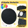 PCFING 18 Inch Round Blank Piata Diy with 30 Inch Piata Stick Blindfold Confetti for Boy Girl Adult Birthday Party Game Decorations, Anniversary Celebration, Fiesta (Black) view 4