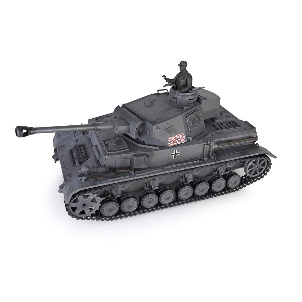 TOUCAN RC HOBBY 1/16 Henglong Gray 7.0 Customized Panzer IV F2 RTR RC Tank 3859 Metal Wheels for Age 14+