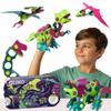 Clixo Dino Planet 54 Piece Pack - A Versatile Magnetic Building Toy. Create Dinosaurs & Imaginative Creations. Award-Winning Design. Hours of Fun Creative STEM Play, Great Gift for Curious Kids [New] view 1
