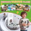 GOGOSO Pastel Baby Play Balls for Toddler Ball Pit Playpen Tent Birthday Party Plastic Toys,100 pcs, Black Cream White view 4