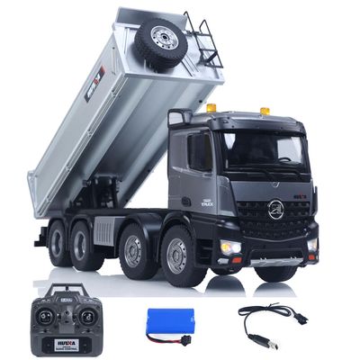 TOUCAN RC HOBBY 1/14 Remote Control Dump Truck 12CH RC Tipper Finished Model Gift RTR Light Sound Effects Radio USB Charging Cable for Age 14+