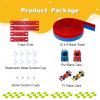 Bunu1492 Flexible Race Track for Kids, 16.4 Ft Bendable Racetrack Set with Suction Cups,Compatible with Hot Wheels/Matchbox 1/64th Cars,Portable Track Toy Gift for Boys Girls Ages 3+(Blue & Red) view 2