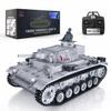 TOUCAN RC HOBBY 1/16 2.4G Henglong Snow 7.0 Upgraded Panzer III H RTR RC Tank 3849 Metal Tracks for Age 14+ view 1