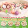 GOGOSO Pastel Baby Play Balls for Toddler Ball Pit Playpen Tent Birthday Party Plastic Toys,100 pcs, Cream Purple Green Pink view 2