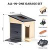 Tiny Land Wooden Doll House Family Set & Park n Play Garage  Wooden Dollhouse Kit with Poseable Dollhouse People, SUV, Lawn Mower & Workbench  Toddler Doll House Playset Gift for Kids Ages 3+ view 4