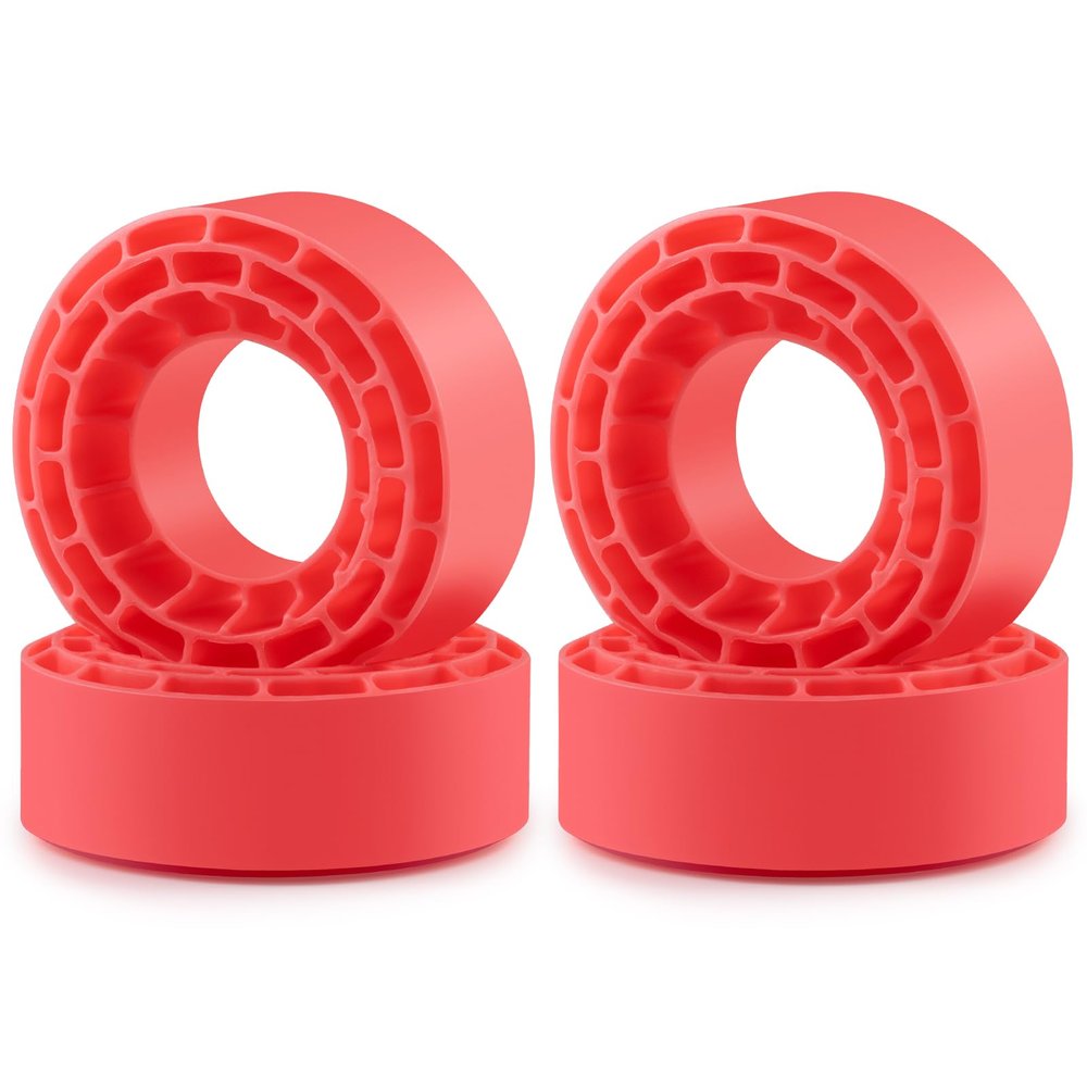 MORFUM Super Soft Silicone Rubber Inserts fit for 68-72mm*24-27mm 1.3" Tires, RC Tire Inserts for TRX4M SCX24 1/18 1/24 Crawler Tire, Replacement of Sponge Foams 4pcs (Pink)