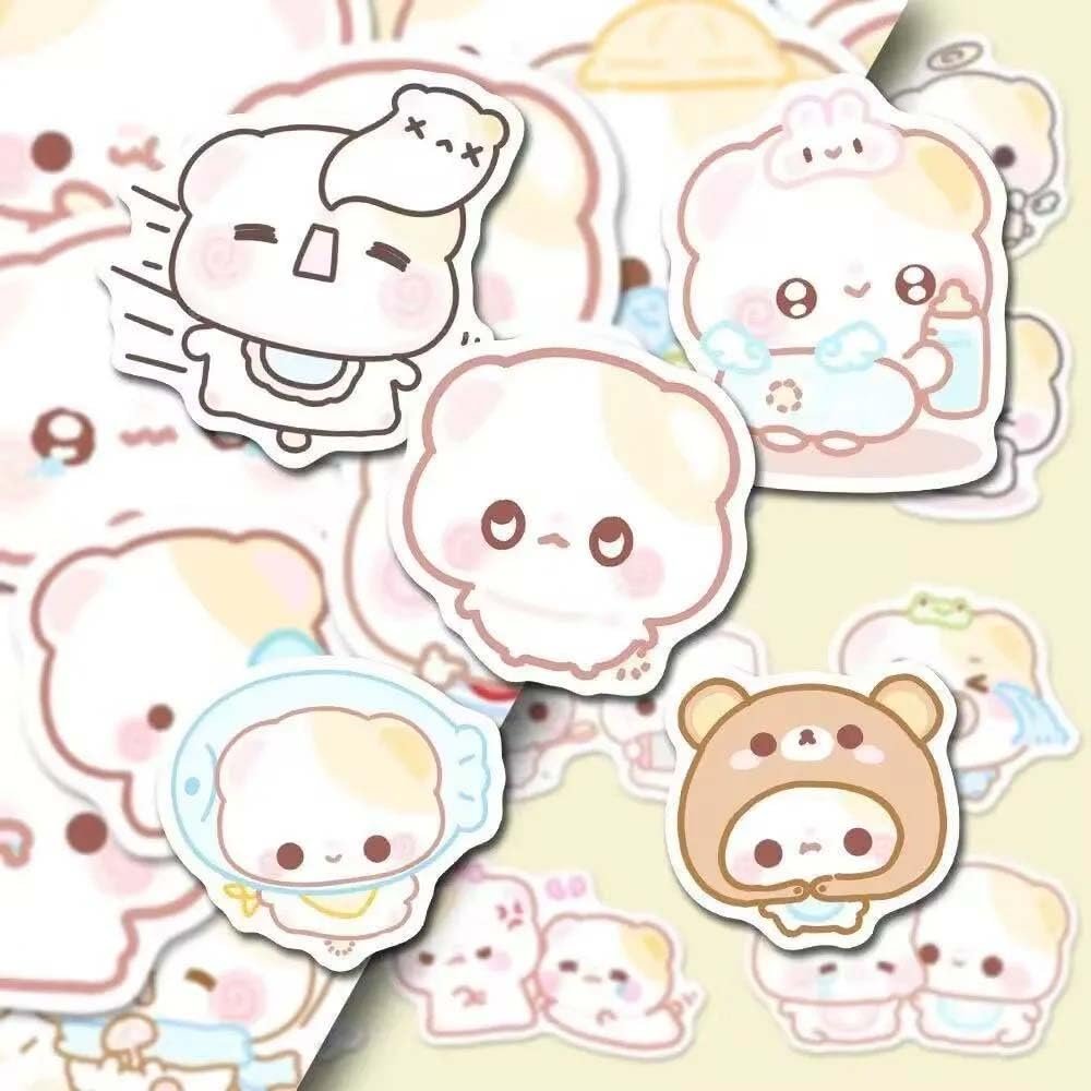 240 Adorable Kitten Cartoon Stickers to Decorate Phone Cases and Notebooks, Comes with a Storage Box