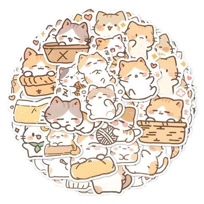 240 Adorable Kitten Stickers: Cute Cat Decorations for Phone Cases & Notebooks Includes Free Storage Box